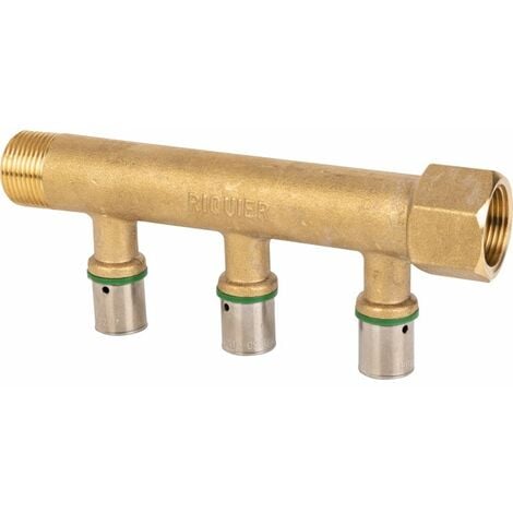 Collecteur avec départ à sertir - MF 3/4“ - Riquier