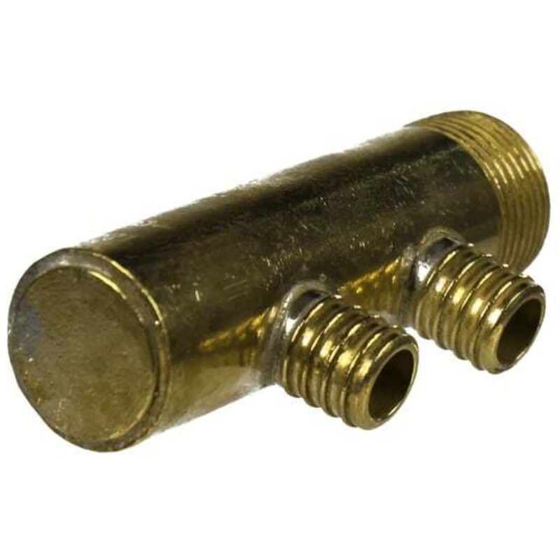 Collecteur 3/4' (20/27) Mâle-Bouchonné 2 piquages à glissement pour tube per diamètre 16 compris 2 bagues de 16