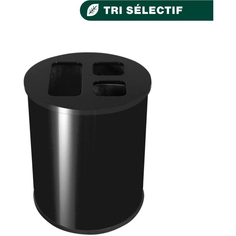 JVD - Collecteur 40L noir 3 bacs - Matériel professionnel