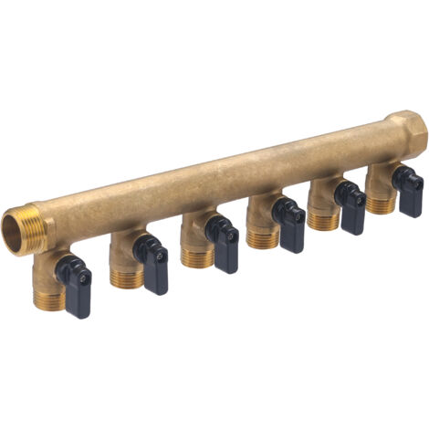 Collecteur à vannes MF 20x27 - départs M 15x21