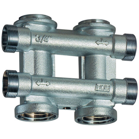 Collecteur Coplanaire Modulaire Chromé Loin 3/4" 2+2