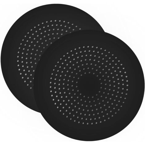 Collecteur de cheveux pour bonde de douche, rond, avec ventouse, facile à installer, lot de 2 (noir)