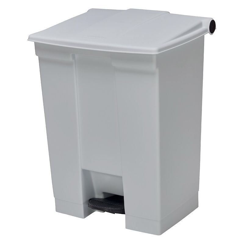 Collecteur de déchets à pédale Legacy Step-On en polyéthylène blanc 87 litres couvercle hermétique pédale silencieuse Rubbermaid