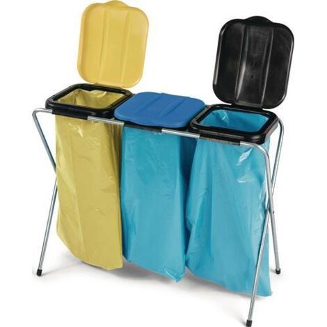 Collecteur de déchets H780 x L960 x P370 mm 20-130 l 3 volets