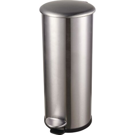 Collecteur de déchets Tretabfallsammler Helit "le zinc" 20l D239xH566mm VA argent