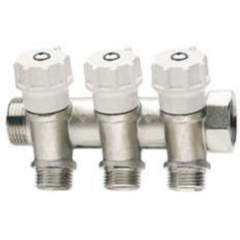 Collecteur de Distribution Modulaire Avec Vannes Art.465 - MM 3/4" - 3 sorties M 1/2"