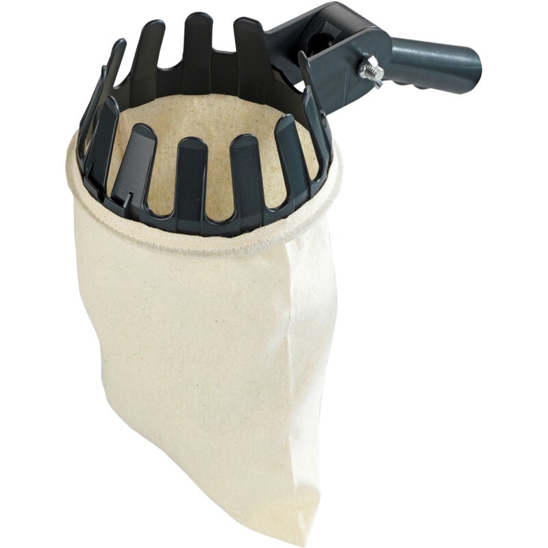 Collecteur de Fruits xl Maximex Wenko Ramasse Fruits, Pomme, Poire, Cerise, Sac de Collecte xl Coton (14cm de Large), manche télescopique, 27,5 x 31