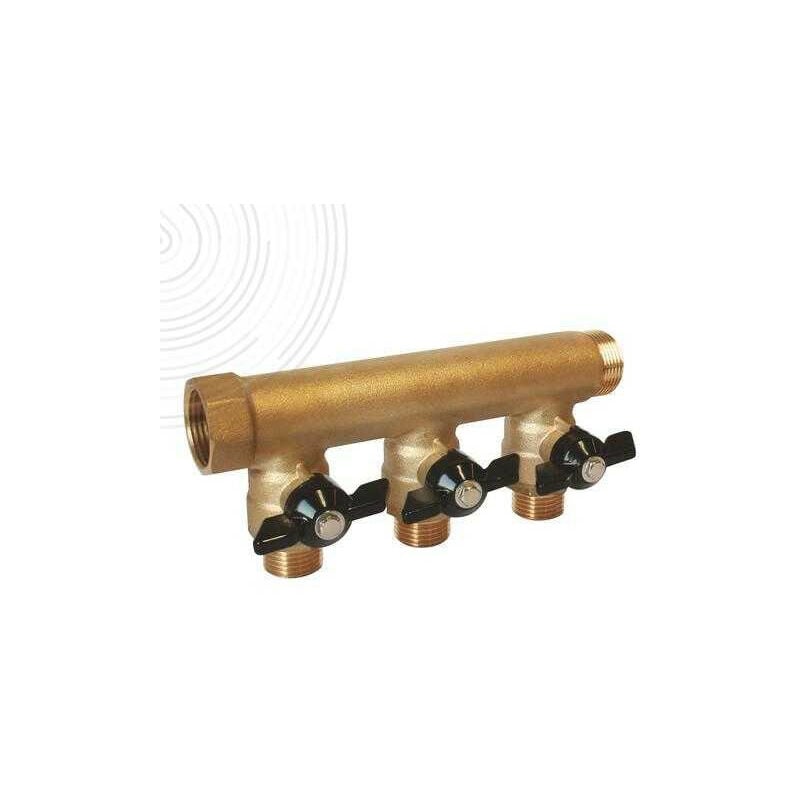 Ayor - Collecteur de nourrice 1' mf - 3 sorties avec vannes - 27460320