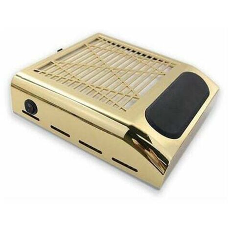 Collecteur de poussière d'ongles, 80W haute puissance Nail Art Aspirateur professionnel Aspirateur à usage domestique Manucure Machine (Or)