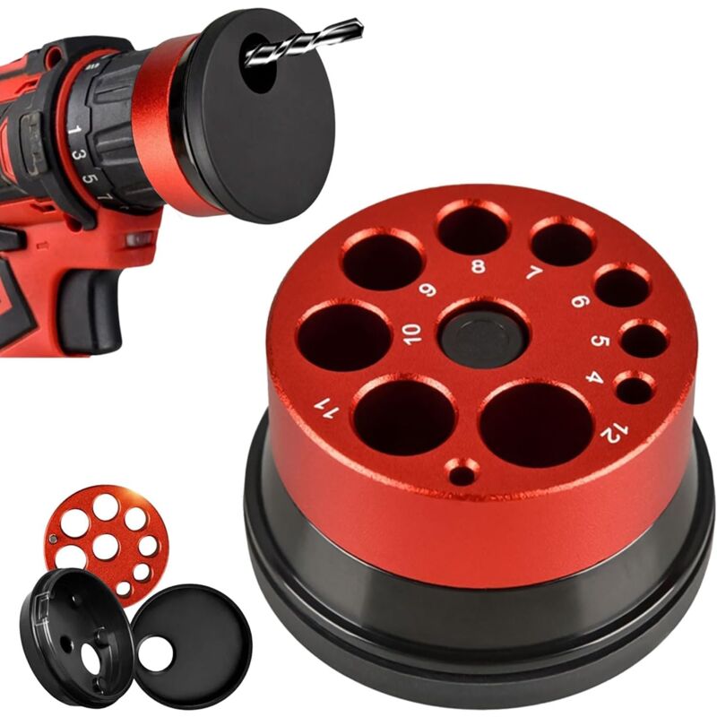 Collecteur de poussière pour perceuse électrique avec 10 ouvertures, housse anti-poussière en alliage d'aluminium + outil de collecte de poussière