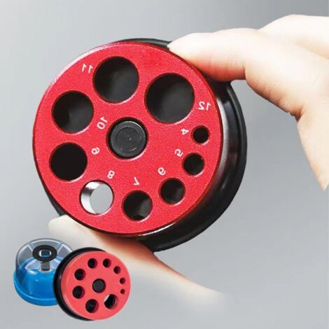 Collecteur de Poussière pour Perceuse Électrique - Couvre-Fumée Rouge avec Anneaux - ABS/Rubber (3 Pièces)