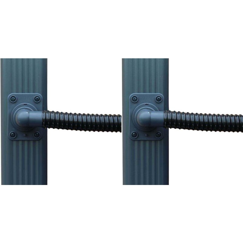 Collecteur d'eau anthracite pour gouttière rectangulaire (Lot de 2) Pour descente rectangulaire 60 x 80 mm