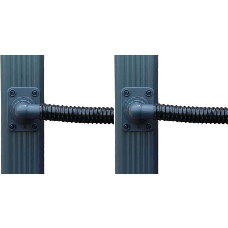 Collecteur d'eau anthracite pour gouttière rectangulaire (Lot de 2) Pour descente rectangulaire 80 x 100 mm