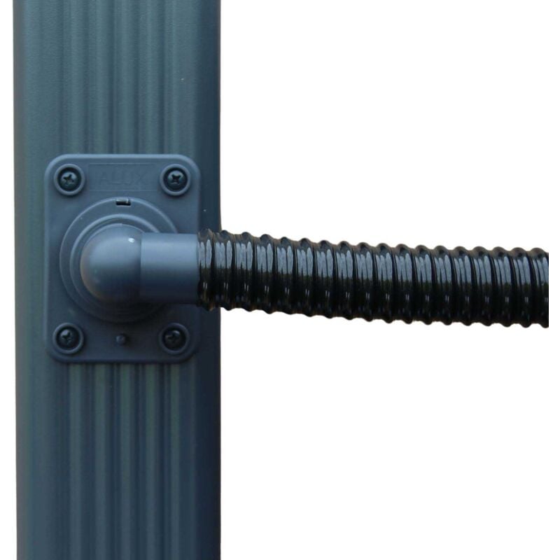 Collecteur d'eau anthracite pour gouttière rectangulaire Pour descente rectangulaire 80 x 100 mm