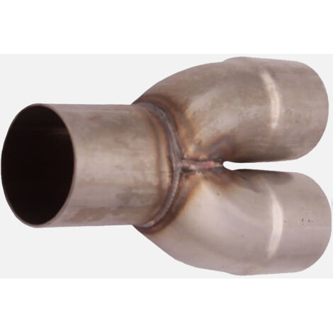 Collecteur d'échappement combiné 2-1 en acier inoxydable, double entrée de 63,5 mm (2,5 po) de diamètre intérieur, sortie unique de 63,5 mm (2,5 po) de diamètre extérieur