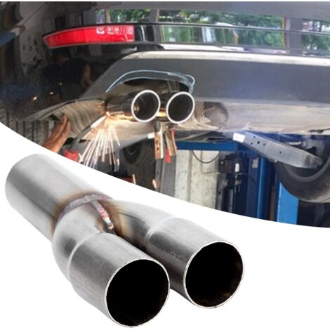Collecteur d'échappement en acier inoxydable, entrée double 1.5'' ID, sortie simple 1.75'' OD