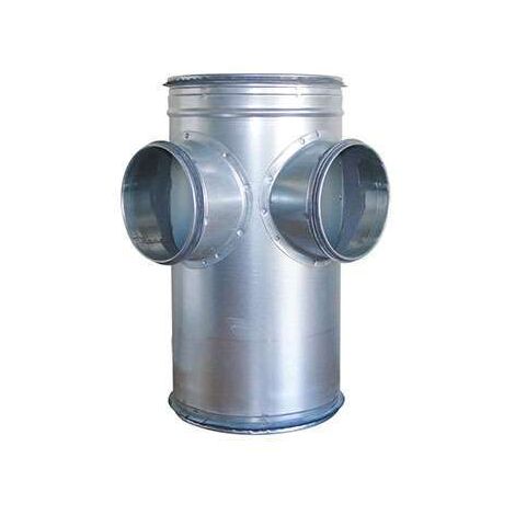Collecteur d'étage 2 piquages à 90° Galva D200 à joints - COL2/90GALD200J ECONONAME - COL2/90GALD200J
