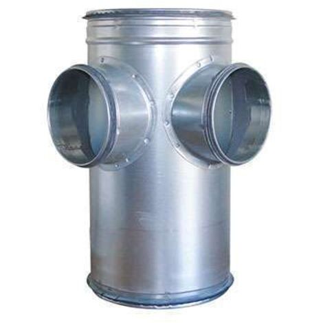Collecteur d'étage 2 piquages à 90° Galva D500 à joints - COL2/90GALD500J ECONONAME - COL2/90GALD500J