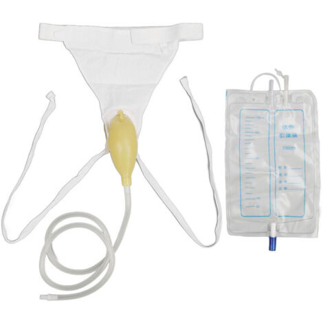 Collecteur d'urine masculin 1000ML - Sac de collecte urinaire, Cathéter portable pour incontinence, Aide médicale à domicile