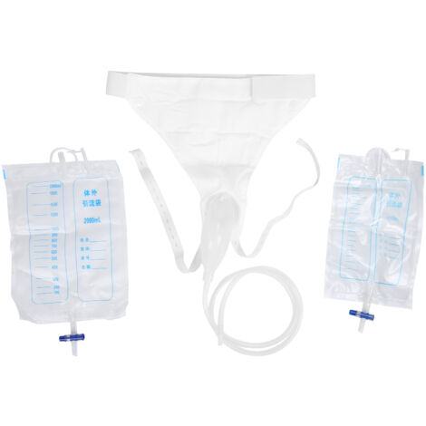 Collecteur d'Urine Silicone pour Hommes Âgés, Poche de Drainage Urinaire Portable