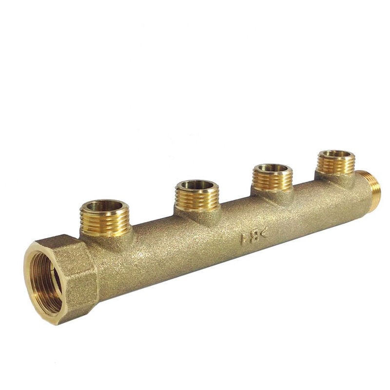 Collecteur entraxe 50mm Mâle Femelle 1' - 4 Départs Mâle 1/2