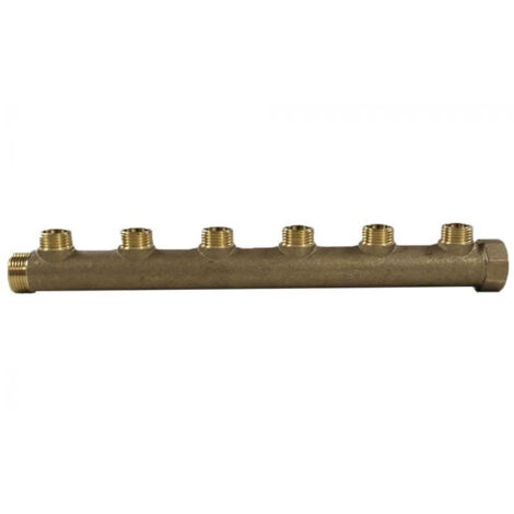 Collecteur entraxe 50mm Mâle Femelle 1"- 6 Départs Mâle 1/2