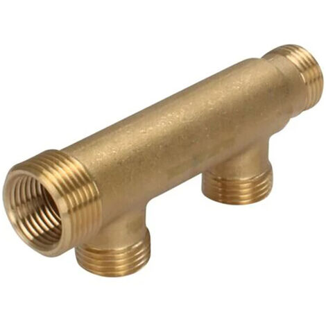 Collecteur entraxe 50mm Mâle Femelle 3/4 - 2 Départs Mâle 1/2