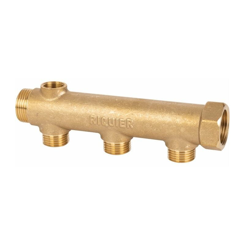 Ecolands - Collecteur 3 sorties - mf 3/4' - m 1/2' - Avec prise de purge f 3/8' - Riquier