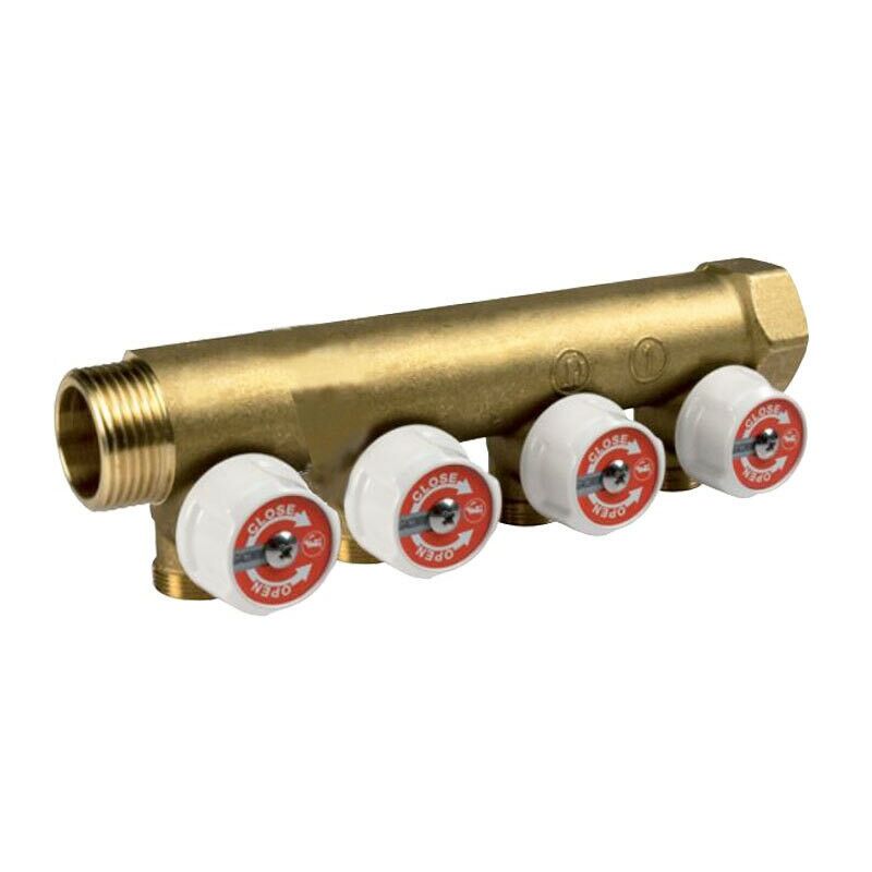 Collecteur Giacomini modulaire avec robinets 3/4x16/4 R585CY024