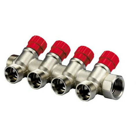 COLLECTEUR LAITON 3/4EK AVEC VANNE A CLAPET EASY LOCK