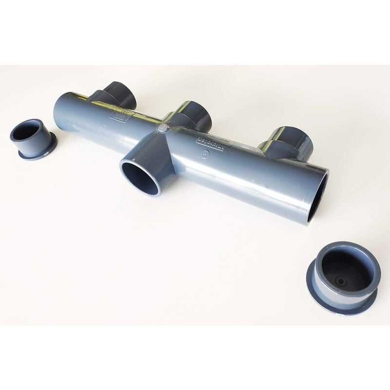 Collecteur nourrice pvc 63mm PN16 / 1 entrée / 5 sorties / Femelle Male ø 6,3cm