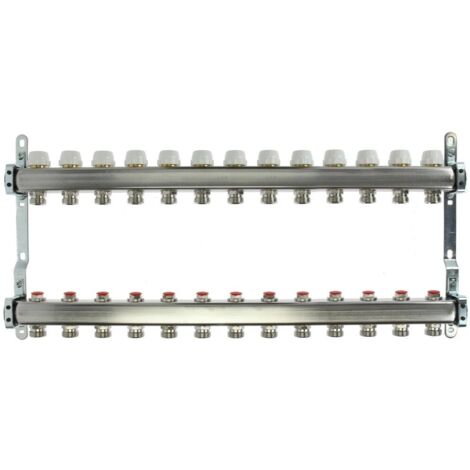 Collecteur plancher chauffant 13 circuits 1'' inox