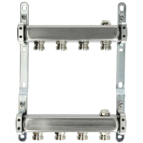 Collecteur pour radiateur 4 circuits 1’’ acier inoxydable