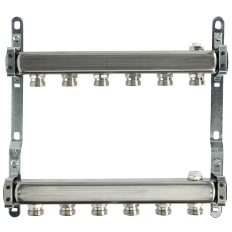 Collecteur pour radiateur 6 circuits 1’’ acier inoxydable