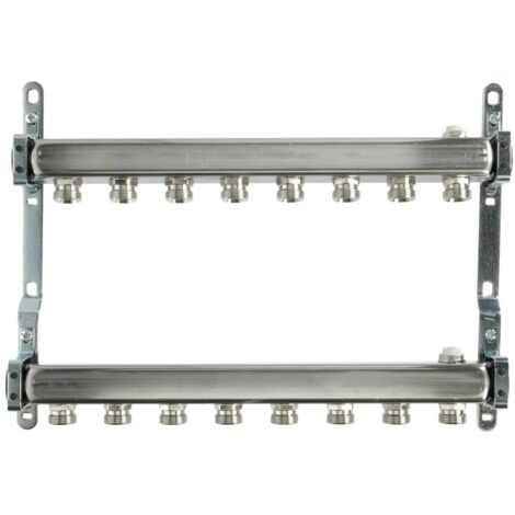 Collecteur pour radiateur 8 circuits 1’’ acier inoxydable