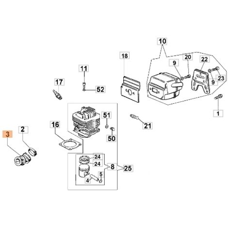 Collecteur pour tronçonneuse modèles 981 GS820 ORIGINAL EMAK 098000010R