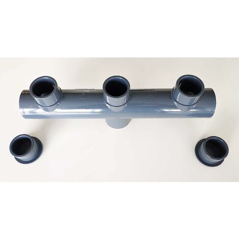 Collecteur PVC 50mm PN16 / 3 entrées / 1 sortie/Femelle Male Ø 5cm