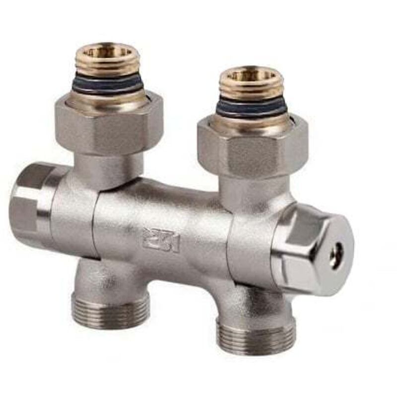 Collecteur radiateur orientable mono/bitube eurocône (avec 2 mamelons) - Conecterm