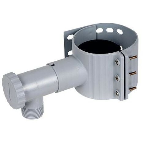 Récupérateur d'eau de pluie gris pour gouttière + scie cloche - INTERPLAST - GRIS