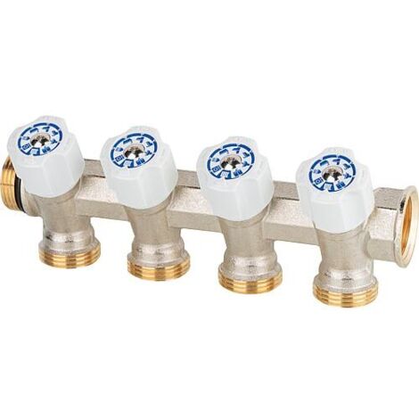 Collecteur sanitaire 4 circuits DN 20 (3/4") x Eurocone, Easy Lock