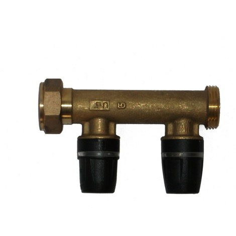 Collecteur TECElogo Laiton - Écrou Tournant - Col. MF 3/4" - Diamètre 20 - 1 sortie