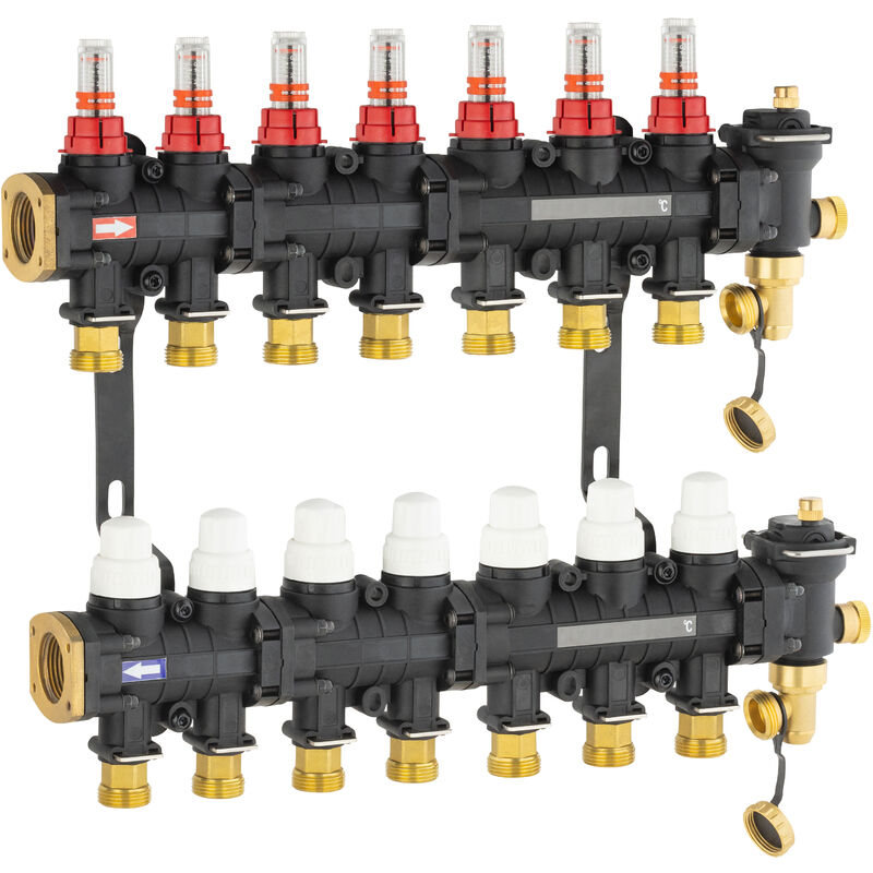 Noyon&thiebault - Collecteur pour plancher chauffant rafraichissant 7 boucles