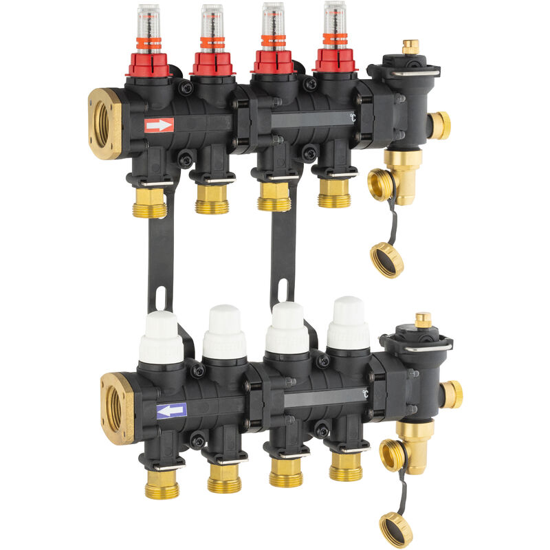 Noyon&thiebault - Collecteur pour plancher chauffant rafraichissant 4 boucles