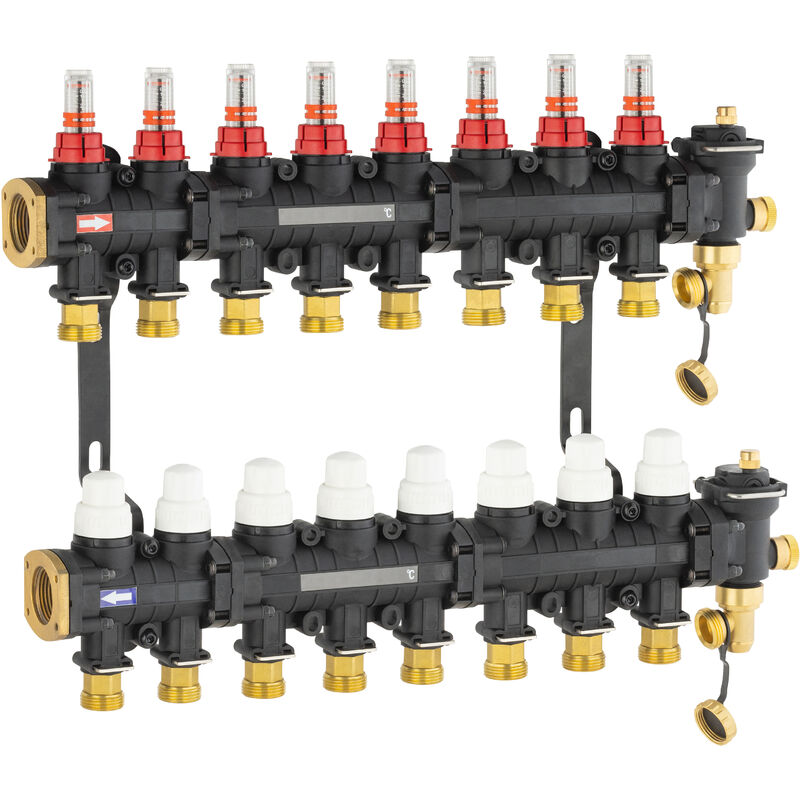 Noyon&thiebault - Collecteur pour plancher chauffant rafraichissant 8 boucles