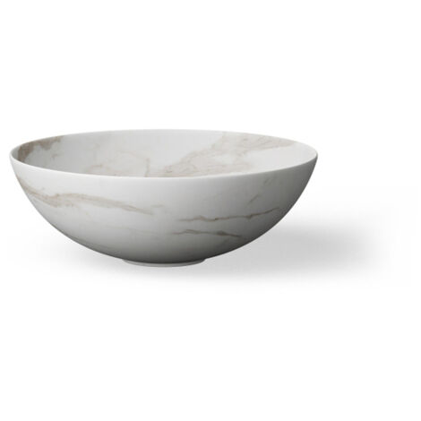 Collection de lavabos Looox lavabo à poser diamètre 40 cm Calacatta