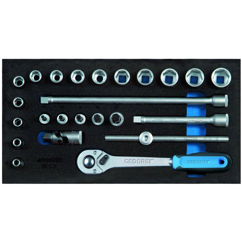 2308975 1500 CT1-30 Socket Set 3/8 in 1/3 ct Module - Gedore