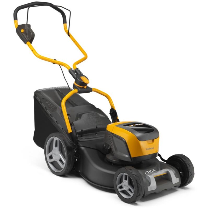 Collector 548e Kit Tondeuse à Batterie, 48V 4Ah, Bac 60 Litres, Carter en Acier, Moteur à Induction 1,3 kW - Stiga