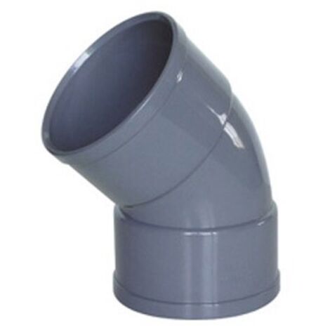 COLLEGAMENTO A GOMITO 45Âº FEMMINA PVC EVACUAZIONE 50 MM