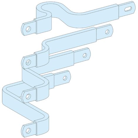 Collegamento Schneider NS250 4P 250A fisso orizzontale con leva LVS04424