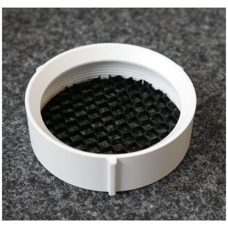 Collerette blanche nid d'abeille noir Ø 47mm à visser (à l'unité) pour projecteur Rafale 8W blanc TRAJECTOIRE